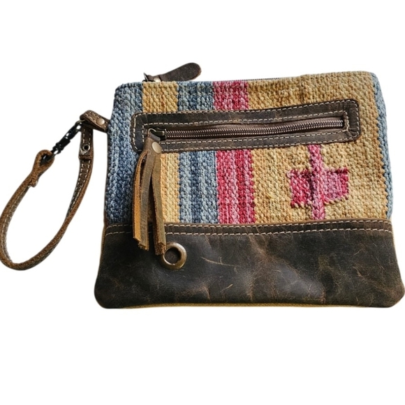 Myra Bag Handbags - Myra EUC Wristlet Striped Clutch No Stains No Holes Ships Next Day